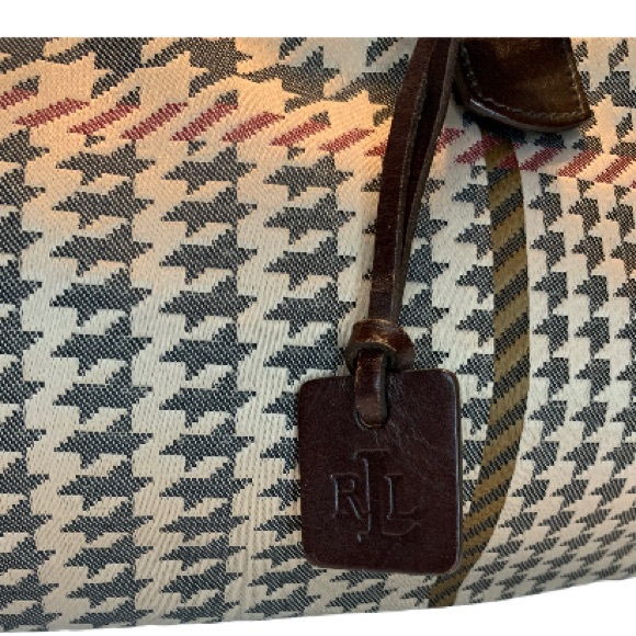 Ralph Lauren Houndstooth Cinch Tote Bag - Picture 3 of 12